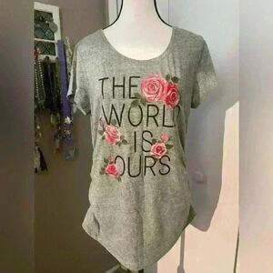 Heather grey maternity top